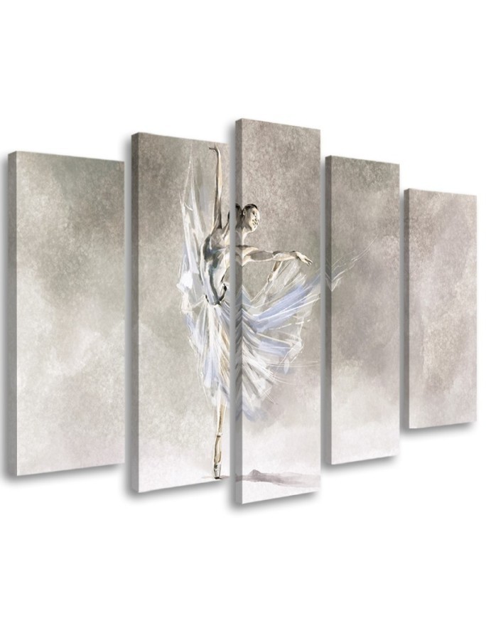 5 Piece Ballerina's pirouette dance - Wall art Paintings for the living room | FEEBY