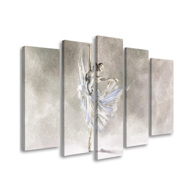 5 Piece Ballerina's pirouette dance - Wall art Paintings for the living room | FEEBY