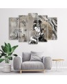 Canvas print for the room printed on canvas - Geisha and bamboos | FEEBY