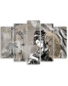 Canvas print for the room printed on canvas - Geisha and bamboos | FEEBY
