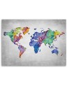 Colourful world map - Canvas prints for the office. Buy now| | FEEBY