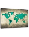 Green map of the world - Wall art Canvas prints for the office | FEEBY