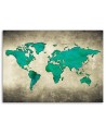Green map of the world - Wall art Canvas prints for the office | FEEBY