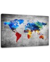 Painted map of the world on concrete - Canvas prints. Buy now| | FEEBY