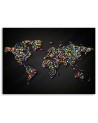 World map with coloured dots - Canvas prints | FEEBY