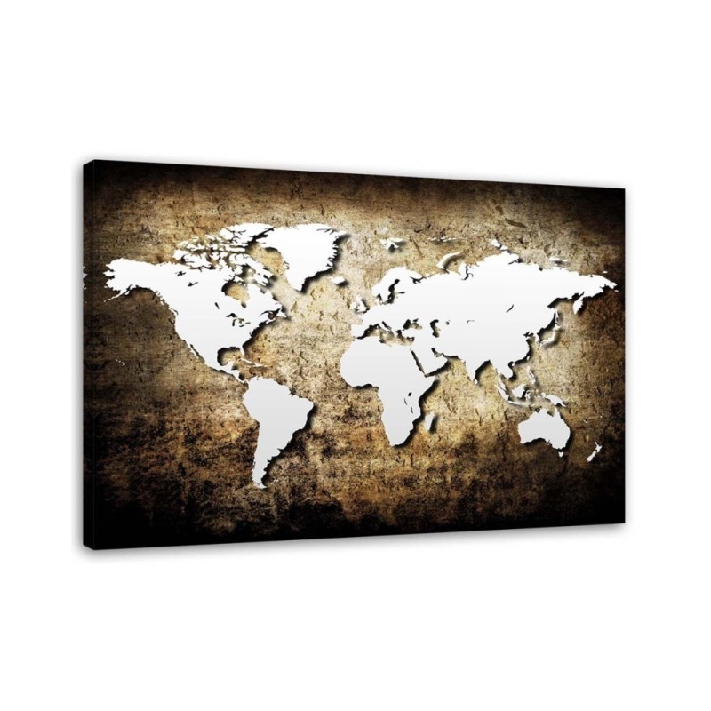 Vintage world map - Canvas paintings. High quality | FEEBY