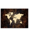 Office wall art Canvas paintings - Brown world map | FEEBY