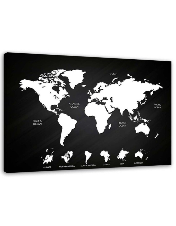 Canvas print World map and...