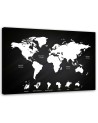 Canvas office paintings - World map black and white | FEEBY