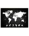 Canvas office paintings - World map black and white | FEEBY
