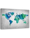 Canvas prints office - World map continents | FEEBY