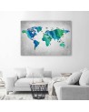 Canvas prints office - World map continents | FEEBY