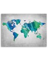 Canvas prints office - World map continents | FEEBY