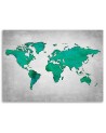 Canvas paintings Office - Green map of the world on concrete | FEEBY