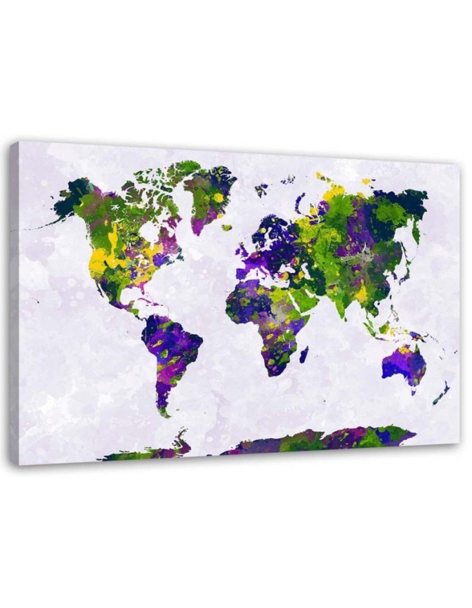 Canvas print Painted world map