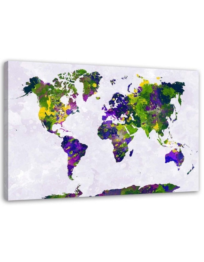 Canvas paintings office - Painted map of the world | FEEBY