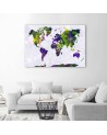 Canvas paintings office - Painted map of the world | FEEBY