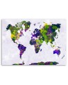 Canvas paintings office - Painted map of the world | FEEBY