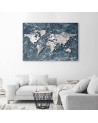 Canvas office paintings - World map on marble | FEEBY