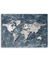 Canvas office paintings - World map on marble | FEEBY