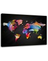 Canvas office paintings - Coloured map of the world | FEEBY