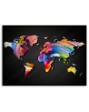 Canvas office paintings - Coloured map of the world | FEEBY