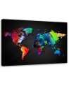 Canvas office paintings - Coloured map of the world | FEEBY