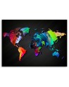 Canvas office paintings - Coloured map of the world | FEEBY