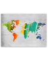 Canvas prints office - Coloured map of the world on concrete | FEEBY