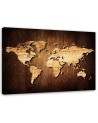 Canvas office paintings - Wooden map of the world | FEEBY