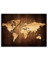 Canvas office paintings - Wooden map of the world | FEEBY