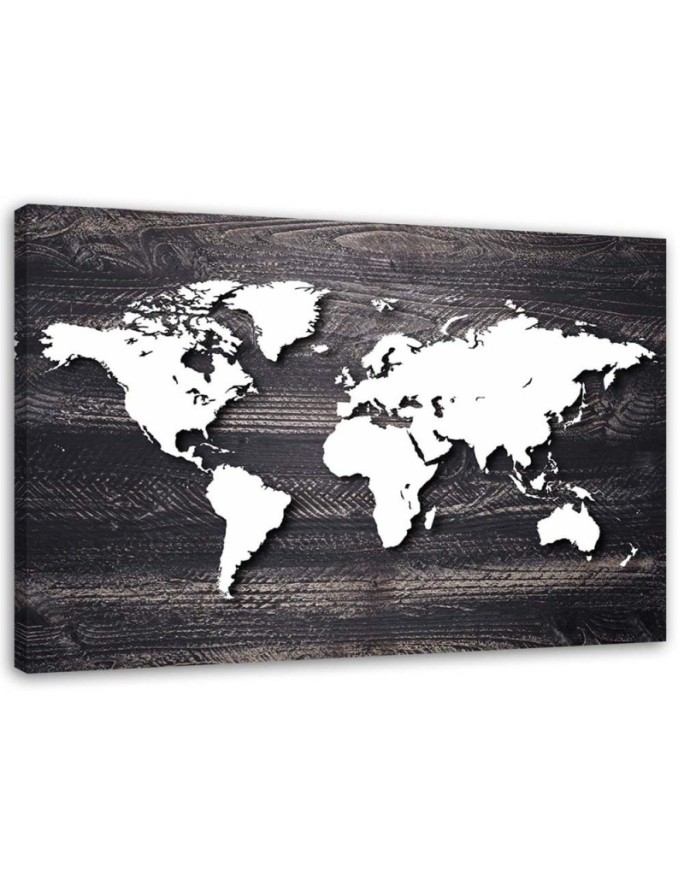 Canvas print World map on...