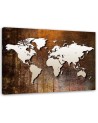 World map on wood - Canvas prints for the office | FEEBY