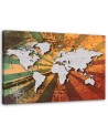 Grey vintage world map - Canvas prints for the office | FEEBY