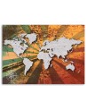 Grey vintage world map - Canvas prints for the office | FEEBY