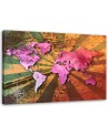 Pink vintage world map - Canvas prints for the office | FEEBY