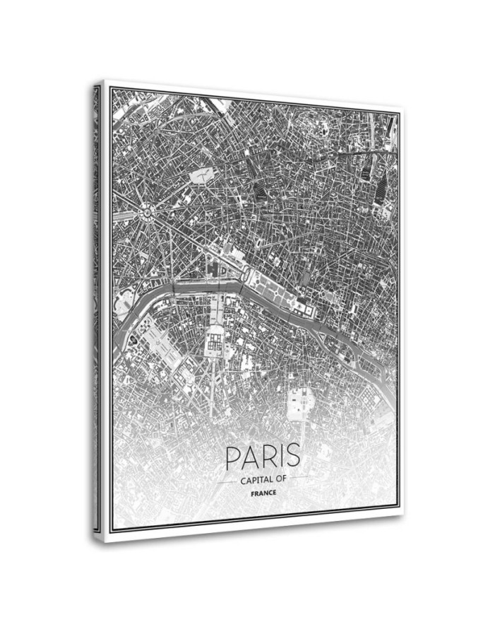 Canvas print Paris - City map