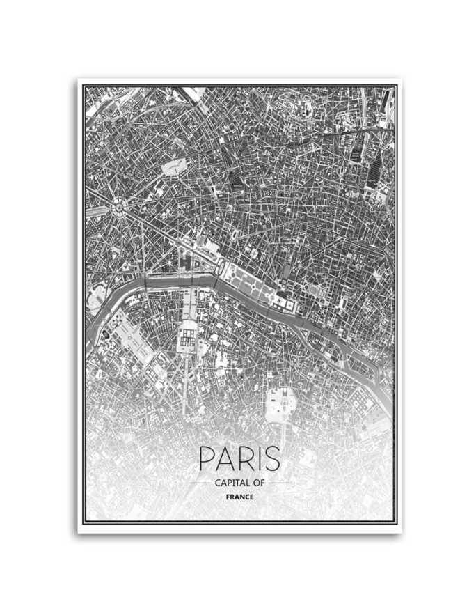 Paris - City plan - Pictures for the office. Buy now| | FEEBY