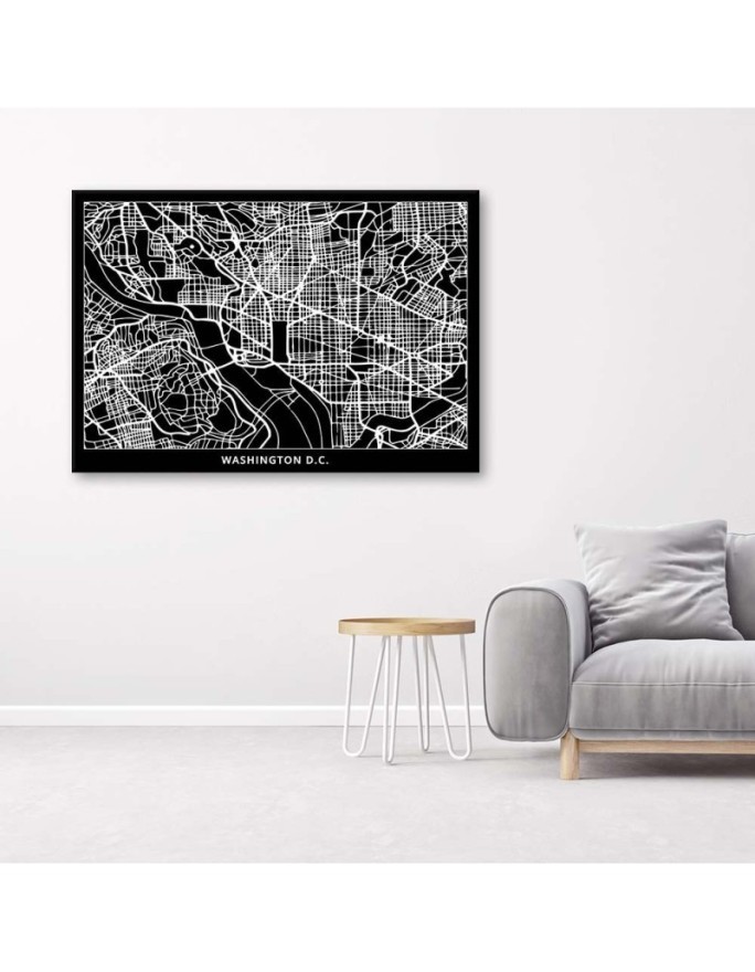 Washington DC city plan - Pictures on Canvas for the office | FEEBY