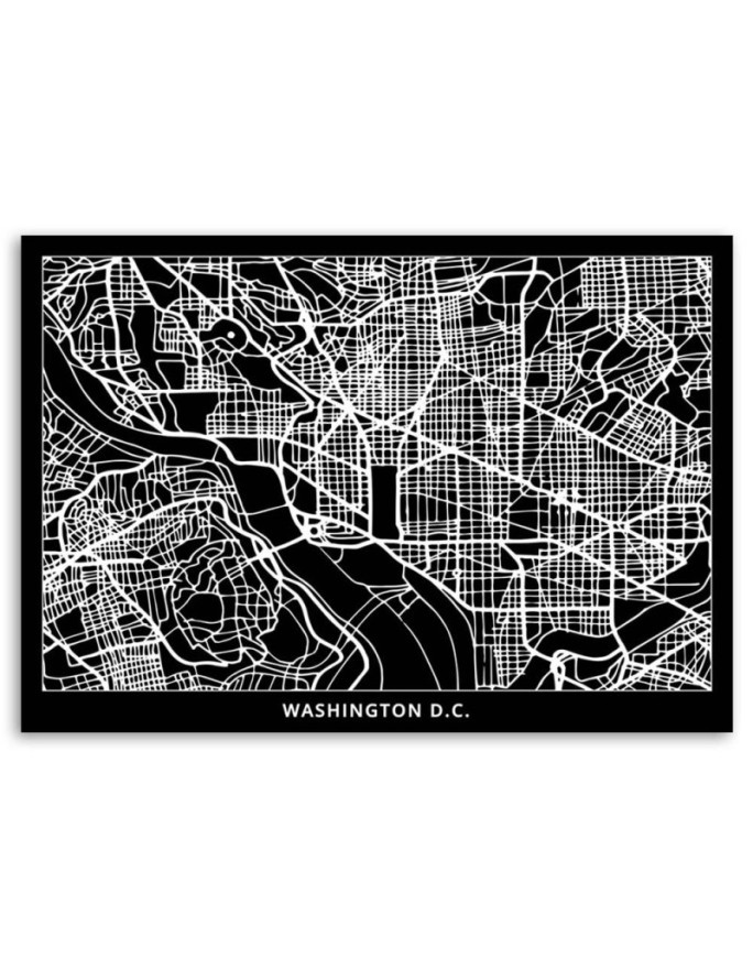 Washington DC city plan - Pictures on Canvas for the office | FEEBY