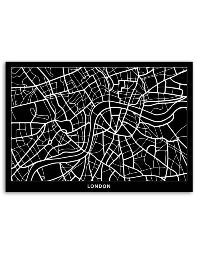 Canvas office paintings - London city plan | FEEBY