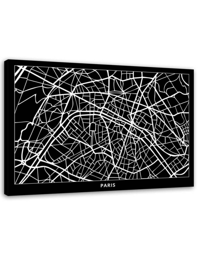 Canvas print Plan of Paris...