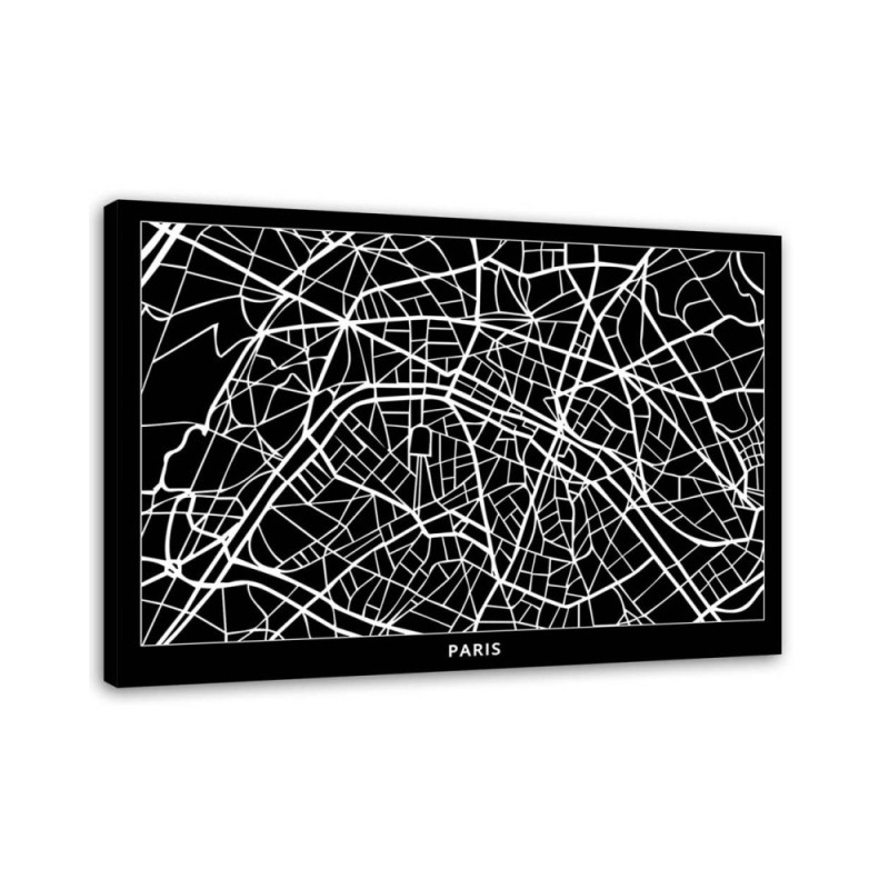 Canvas paintings for office - Paris street plan | FEEBY