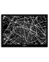 Canvas paintings for office - Paris street plan | FEEBY