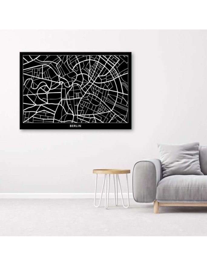 Canvas office paintings - Berlin city plan | FEEBY