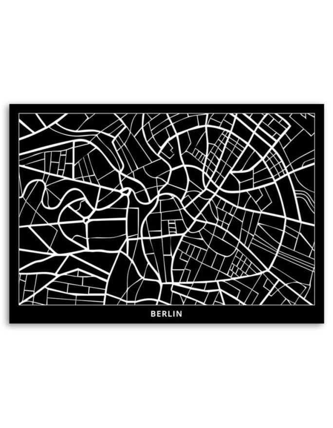 Canvas office paintings - Berlin city plan | FEEBY