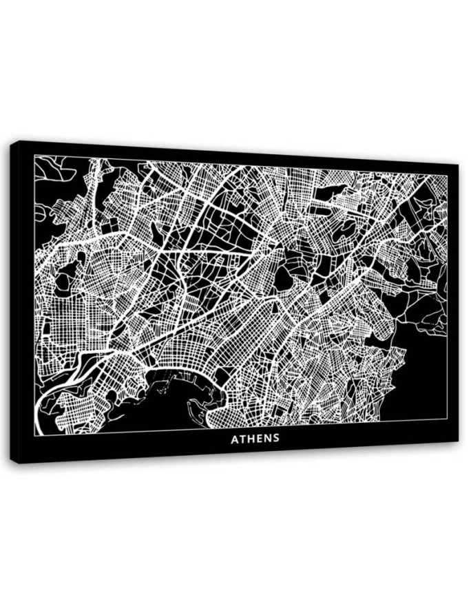 Canvas print Athens - City Map