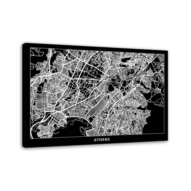 Office Art Canvas paintings - Athens city plan | FEEBY