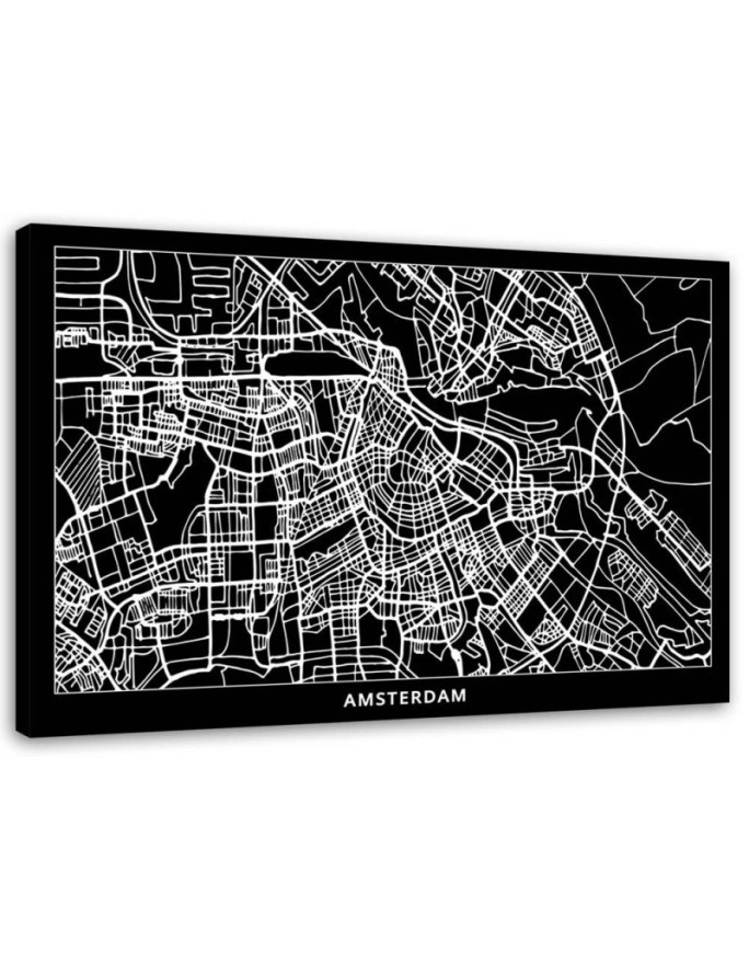 Canvas office paintings - Amsterdam city plan | FEEBY