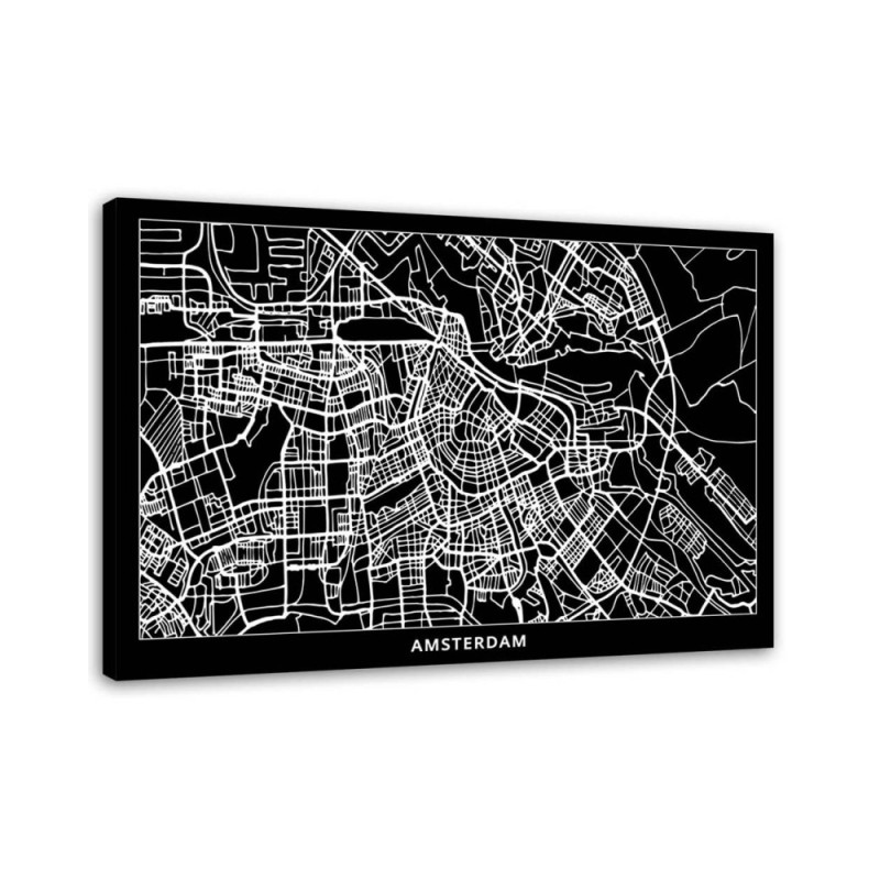 Canvas office paintings - Amsterdam city plan | FEEBY